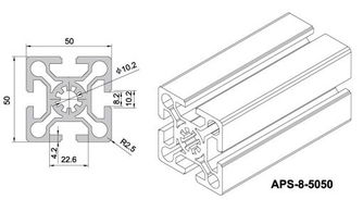 APS 8 5050工業鋁型材 自動化流水線的高效承載骨架